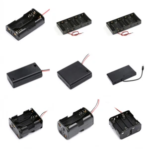 Battery Holder Case Box 1/2/3/4/5/6/8/10 x AA With Switch/Cover/ DC Plug/Wire  - Picture 1 of 23