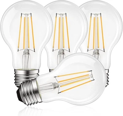 4PCS E26 Vintage Edison Bulbs (40W Eq.) A19 Dimmable Filament Light Bulbs 6500K - Image 1 of 4
