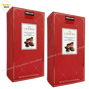 Kirkland Milchschokolade knusprige Crêpes 2 rote Schachteln je 20 Unzen - Urlaubsgeschenk - Bild 1 von 3