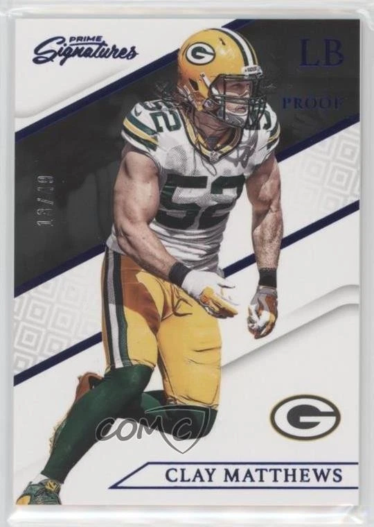 2016 Panini Prime Signatures Prime Proof Blue /49 Clay Matthews #41 - Image 1 of 2