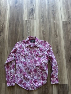 女牛仔五金儿童按扣长袖衬衫,尺寸 L  — 第 1/4 张图片