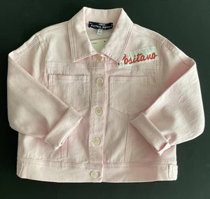 DJ VOLLMAR ITALIAN MADE GIRL 4 YR PK COTTON DENIIM JEAN JACKET/PATCHES NWT - Picture 1 of 6