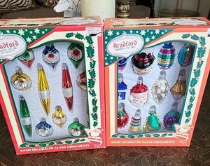 2003 Bradford Hand Crafted Glass Ornaments Reflector SIndent SMALL 1.5-2" - Picture 1 of 7