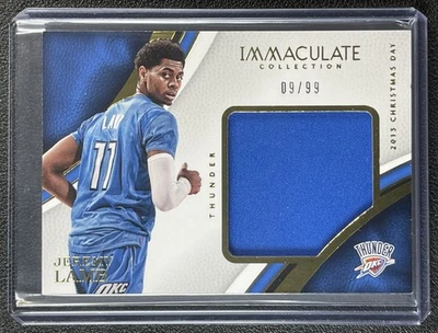 JEREMY LAMB 2016-17 IMMACULATE SPECIAL EVENT MATERIALS GU CHRISTMAS JERSEY 9/99 - Image 1 of 2