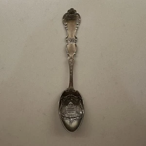 Seltener COURTHOUSE Wilkes Barre Pa Souvenir Löffel, gemarkt E-Silber, 5,5 Zoll - Bild 1 von 7