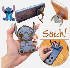 Soporte para teléfono inspirado en Disney STITCH y soporte con espejo, ¡en su azul original! - Imagen 1 de 5