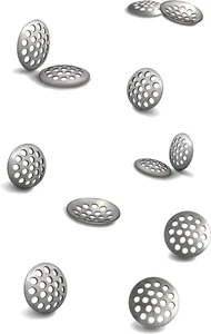 10 Premium gebogene 304 Edelstahl konkave Rohrsiebe (0,472" (12 mm) - 10 P - Bild 1 von 12