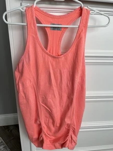 Athleta Orange Ruched Racerback Tank Top Women’s Size Medium - Picture 1 of 3