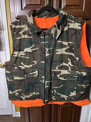 Vintage Camo Hunting Vest Size XXL Reversible - Image 1 of 4