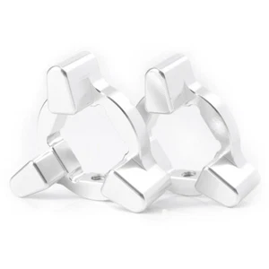 2pcs Universal 19mm CNC Motorcycle Fork Preload Adjusters For Yamaha Silver - Foto 1 di 2