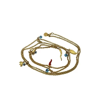 40-дюймовая подвеска ожерелье сглаз золотой рог хамса подкова защита от удачи 2694 - Изображение 1 из 4