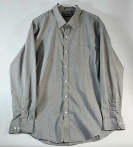 Men's Dress Shirt Van Heusen Gray XL 17-17 1/2 Long Sleeve - Picture 1 of 2