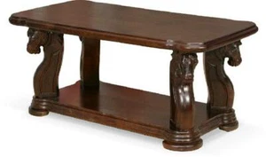 Edler Schnitzerei Couchtisch Echtes Holz Tisch Holz Tische Wohnzimmer Sofa Neu - Bild 1 von 2