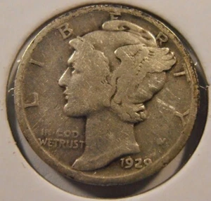 1929 P Mercury Silver Dime, Low Mintage, Better grade FREE SHIPPING (29PM4) - Picture 1 of 3
