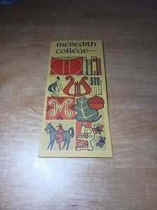 Brochure vintage Meredith College anno scolastico 1969 1970 - Foto 1 di 9