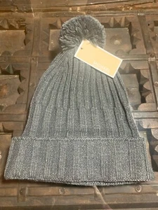 Michael Kors S552-0002 29537585C-022 Derby Pom Pom Beanie, Grey - Picture 1 of 6