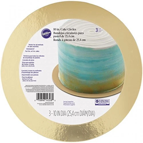Wilton 2104-4328 10 Inch Gold Cake Board, 3 Count - Image 1 of 1