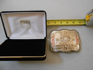 RARE SKYLINE 2016 WORLD CHAMPION HUNTER HACK WESTERN BELT BUCKLE SNAFFLE BIT - Picture 1 of 5