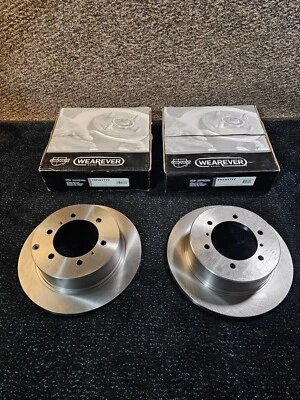 (CANTIDAD 2) Rotor de freno trasero con orificio de 6 pernos 97-04 Mitsubishi Montero Sport YH141777 Foto 1 de 4