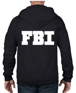 FBI LOGO FULL ZIP HOODIE - Federal Bureau Of Investigation T-Shirt - Picture 1 of 1