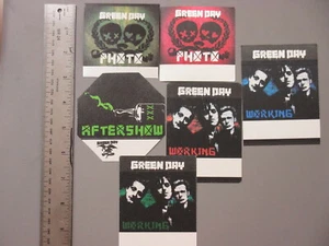 Green Day backstage passes Satin cloth 6 passes includes different shapes !! - Picture 1 of 1