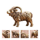 Golden Brass Goat Figurine Ornament for Home Decor