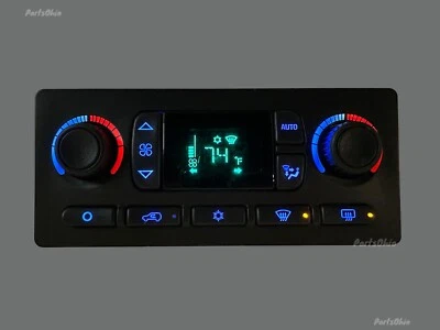 03-06 Silverado Sierra Auto Heater Digital Climate Control BLUE LED  - Image 1 of 3