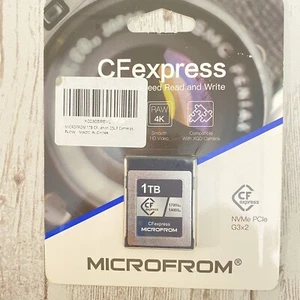 MICROFROM 1TB CFexpress Type B Memory Card For Camcorders To 1700MB/S 4K Video - Picture 1 of 4