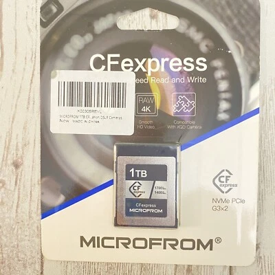 MICROFROM 1TB CFexpress Type B Memory Card For Camcorders To 1700MB/S 4K Video - Image 1 of 4