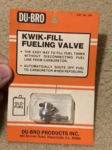 DuBro 334 Kwik-Fill Fueling Valve GLOW FUEL ONLY    NOS - Picture 1 of 6