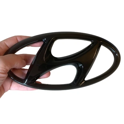 Front Hood Grille H logo Black Emblem For Hyundai Sonata 2015-2017 - Image 1 of 2