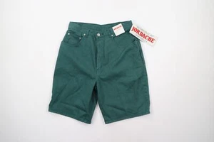 NOS Vtg 90s Streetwear Womens 12 High Waisted Baggy Denim Jean Mom Shorts Green - Picture 1 of 7