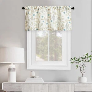 Country Style Valances for Windows Birds Print Rod Pocket Curtains for Living... - Picture 1 of 8