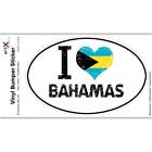 Gift Sticker : I Love Bahamas Heart Flag Country Crest Bahamian Expat