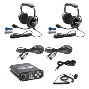 Rugged Radios RRP696 2 Place Offroad Intercom Kit Cables Headsets Push to Talks - Picture 1 of 10