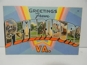 Vintage Gruß aus Petersburg Virginia Postkarte - P16 - Bild 1 von 3