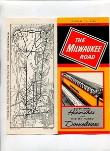 Vintage Railroad TimeTable Schedule MILWAUKEE ROAD 10/27 1969 HIAWATHA Domeliner - Picture 1 of 2