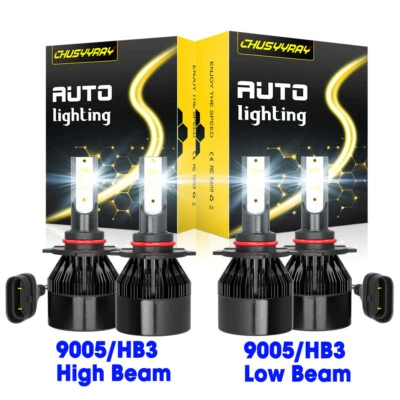 4 bombillas LED de haz alto/bajo para Chrysler Town & Country 1998-2000 Foto 1 de 4