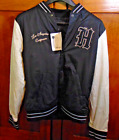 Hollister Los Angeles Cozy Varsity Jacket Size XL Black and White