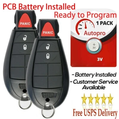 2 para Dodge Grand Caravan 2008 2009 2010 2011 2012 2013 mando a distancia sin llave Foto 1 de 4