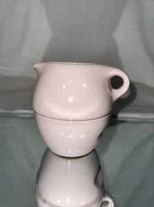 1950's Russel Wright Pink Sherbet Stacking Creamer & Open Sugar Bowl Rare - Picture 1 of 11