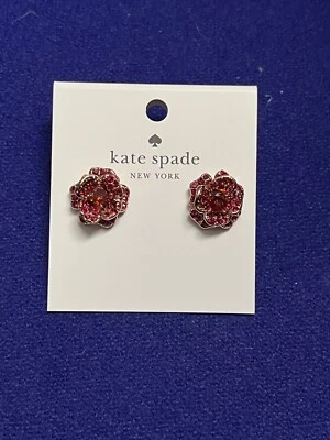 Kate Spade Scarlet Blooms Rose Stud Earrings NEW - Image 1 of 4