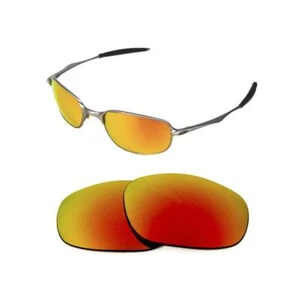 NUEVO OBJETIVO POLARIZADO PERSONALIZADO ROJO FUEGO PARA GAFAS DE SOL OAKLEY BIG SQUARE WIRE - Imagen 1 de 6