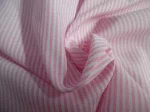 MICRO STRIPE PIMA LAWN~PINK & WHITE~18"x30"~DOLL FABRIC - Picture 1 of 3
