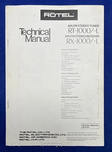 Original Rotel RT-1000/-L RX-1000/-L Technisches Handbuch - Bild 1 von 1