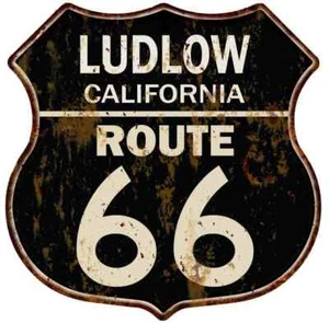 LUDLOW, CALIFORNIA Route 66 Shield Metal Sign Man Cave Garage 211110014039 - Picture 1 of 1