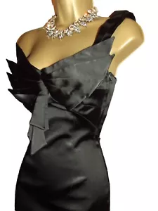 BNWT £180 KAREN MILLEN ❤️GATSBY DECO WIGGLE DRESS SIZE 12 14 WEDDING BLACK - Picture 1 of 7