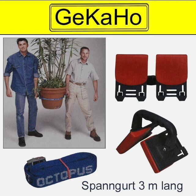 GEKAHO Octopus Tragesystem Spanngurt Spannband + Tragegriff Möbel tragen Umzughilfe