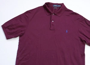 Ralph Lauren Pima Polo Malla Elástica Hombre Manga Corta Top Talla XLT TALL Rojo - Imagen 1 de 8