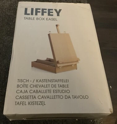 Liffey Wooden Table Top Easel Plus 2 Sets Of Paints (Acrylic & Watercolour) - Image 1 of 4
